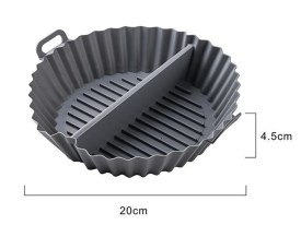 Molde silicona redondo air fryer con division